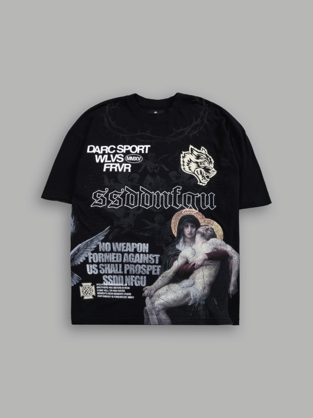 Darc Sport Black Graphic Men’s T-Shirt with Multitone Print